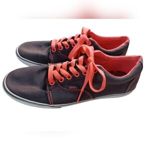 VANS size 10 Grey and Pink GUC Womans Sneakers Low Tops